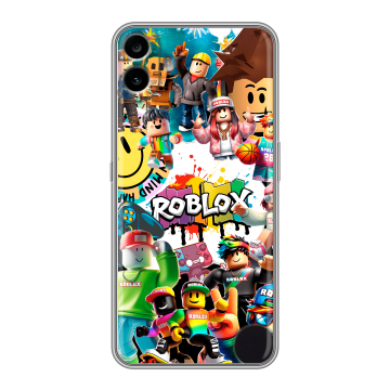 Силиконовый чехол на Nothing CMF Phone 1 с принтом Roblox Роблокс