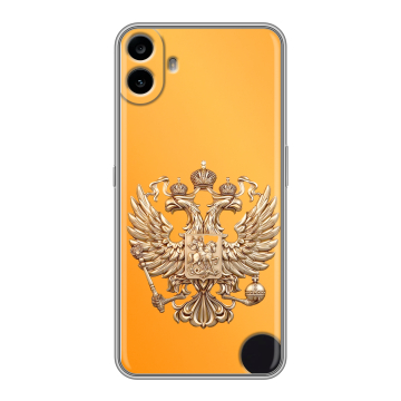 Силиконовый чехол на Nothing CMF Phone 1 с принтом Герб Флаг России