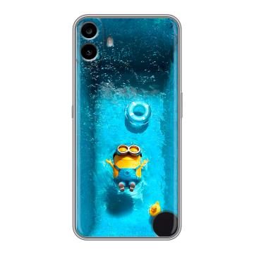 Силиконовый чехол на Nothing CMF Phone 1 с принтом Миньоны