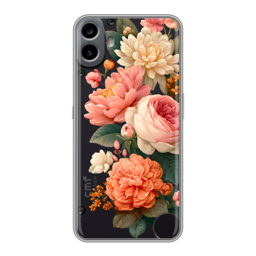 Силиконовый чехол на Nothing CMF Phone 1 с принтом цветы