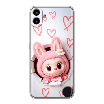 Силиконовый чехол на Nothing CMF Phone 1 с принтом Labubu Лабубу