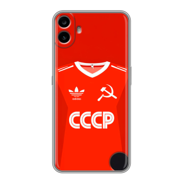 Силиконовый чехол на Nothing CMF Phone 1 с принтом Флаг Герб СССР
