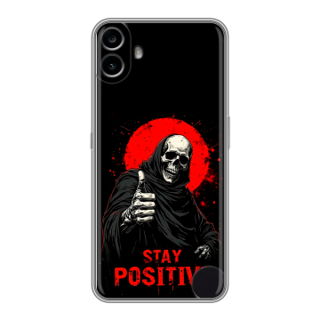 Силиконовый чехол на Nothing CMF Phone 1 с принтом смешной скелет