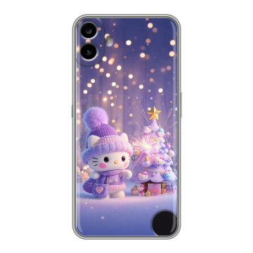 Силиконовый чехол на Nothing CMF Phone 1 с принтом Новый год