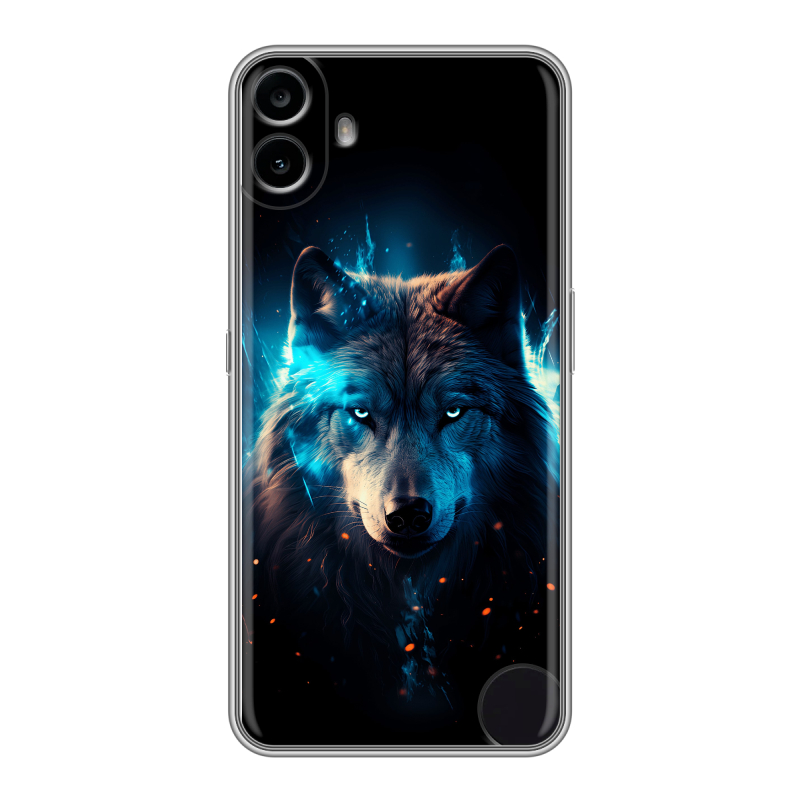 Силиконовый чехол на Nothing CMF Phone 1 с принтом Волк ночной Силиконовый чехол на Nothing CMF Phone 1 с принтом Волк ночной