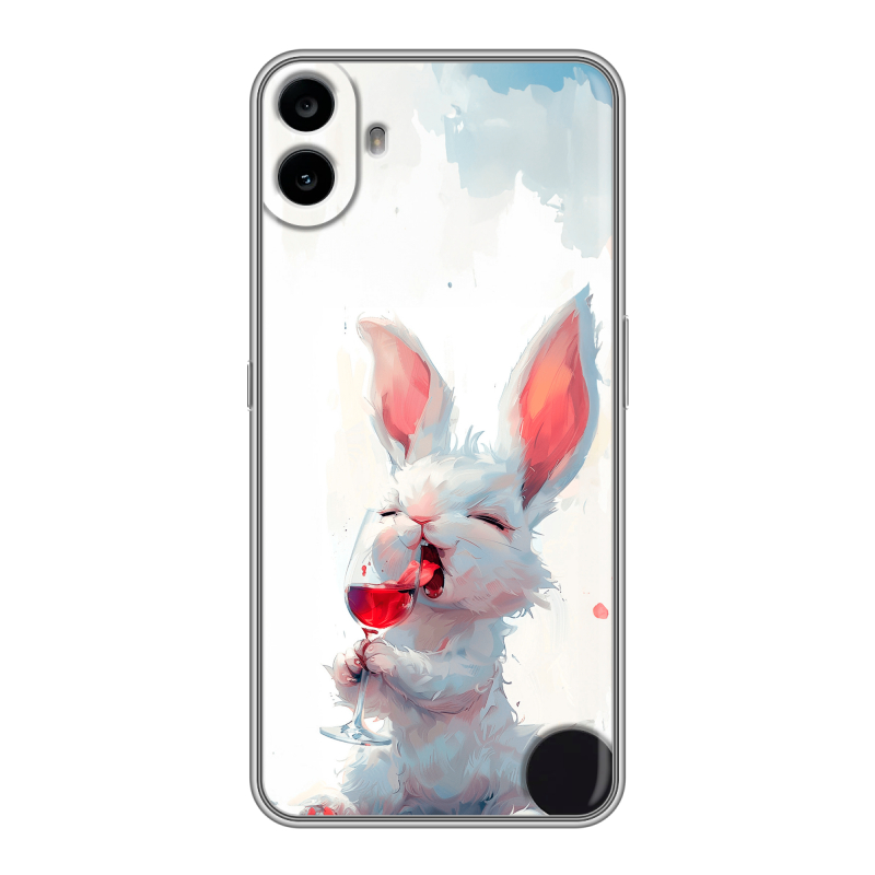 Силиконовый чехол на Nothing CMF Phone 1 с принтом кролик зайчик Силиконовый чехол на Nothing CMF Phone 1 с принтом кролик зайчик