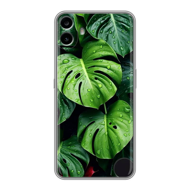Силиконовый чехол на Nothing CMF Phone 1 с принтом Листья Силиконовый чехол на Nothing CMF Phone 1 с принтом Листья