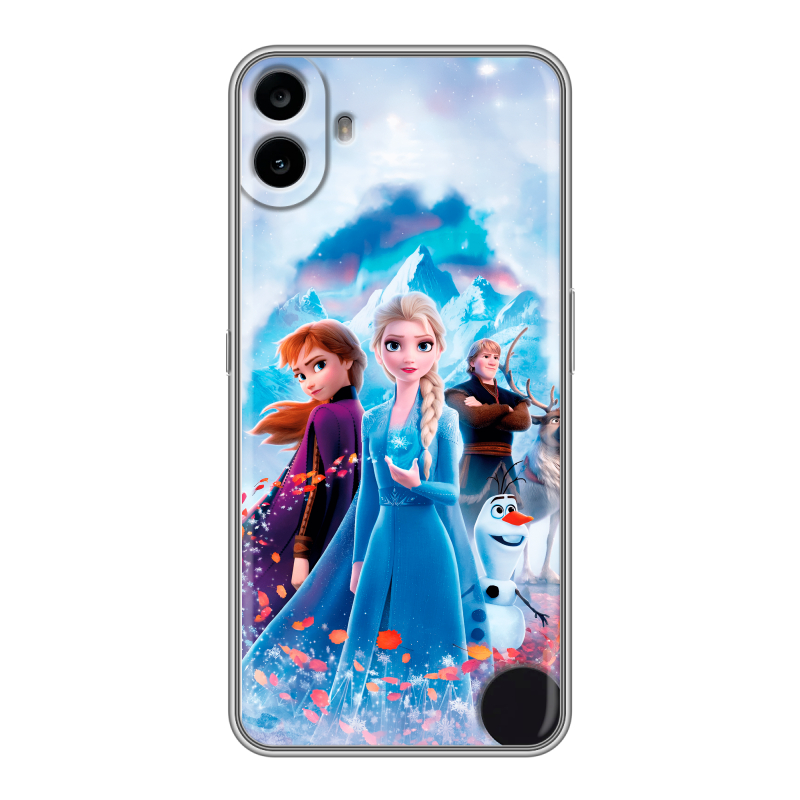 Силиконовый чехол на Nothing CMF Phone 1 с принтом Холодное сердце Frozen Силиконовый чехол на Nothing CMF Phone 1 с принтом Холодное сердце Frozen