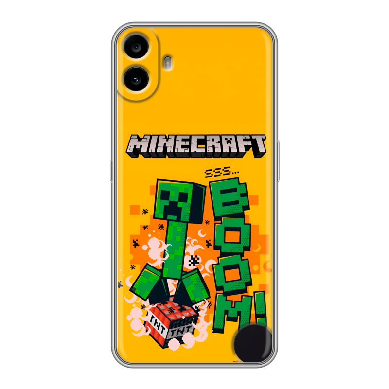 Силиконовый чехол на Nothing CMF Phone 1 с принтом Майнкрафт Minecraft Силиконовый чехол на Nothing CMF Phone 1 с принтом Майнкрафт Minecraft
