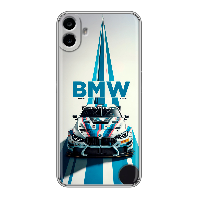 Силиконовый чехол на Nothing CMF Phone 1 с принтом БМВ BMW Силиконовый чехол на Nothing CMF Phone 1 с принтом БМВ BMW