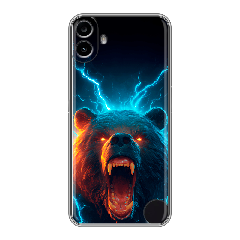 Силиконовый чехол на Nothing CMF Phone 1 с принтом Медведь Силиконовый чехол на Nothing CMF Phone 1 с принтом Медведь