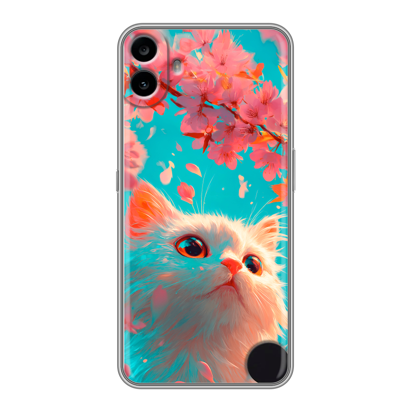 Силиконовый чехол на Nothing CMF Phone 1 с принтом Красивый кот Силиконовый чехол на Nothing CMF Phone 1 с принтом Красивый кот