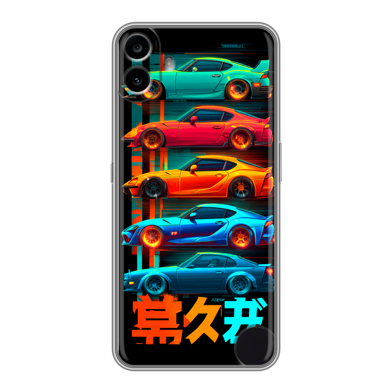 Силиконовый чехол на Nothing CMF Phone 1 с принтом машины тачки Силиконовый чехол на Nothing CMF Phone 1 с принтом машины тачки