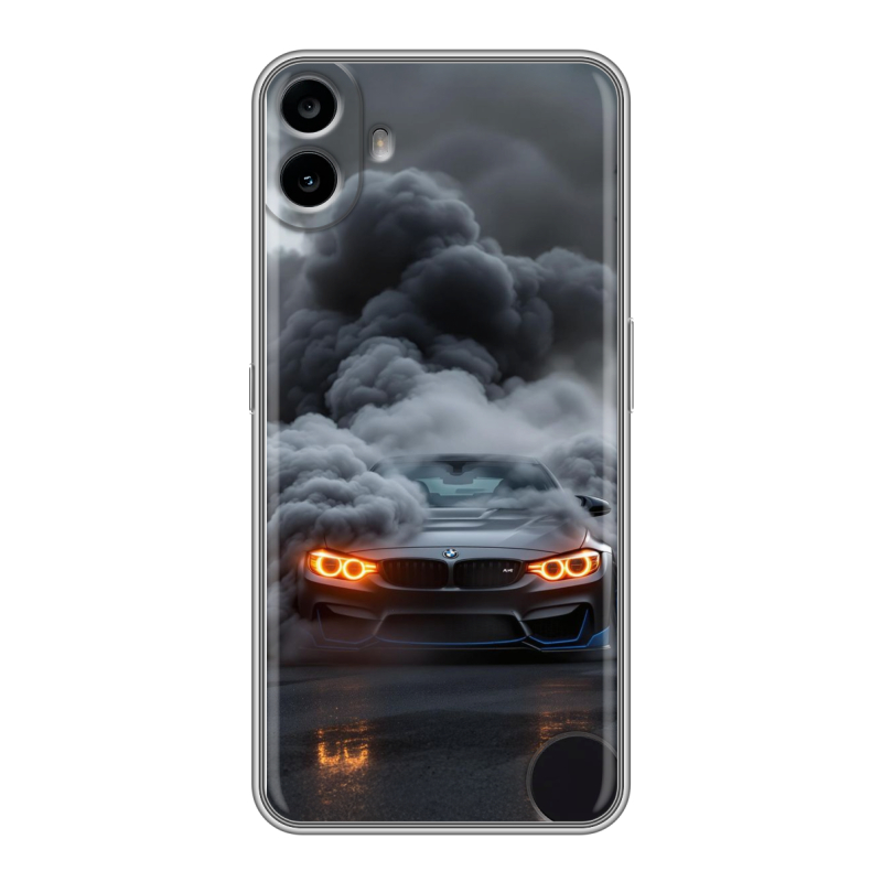 Силиконовый чехол на Nothing CMF Phone 1 с принтом BMW БМВ Силиконовый чехол на Nothing CMF Phone 1 с принтом BMW БМВ