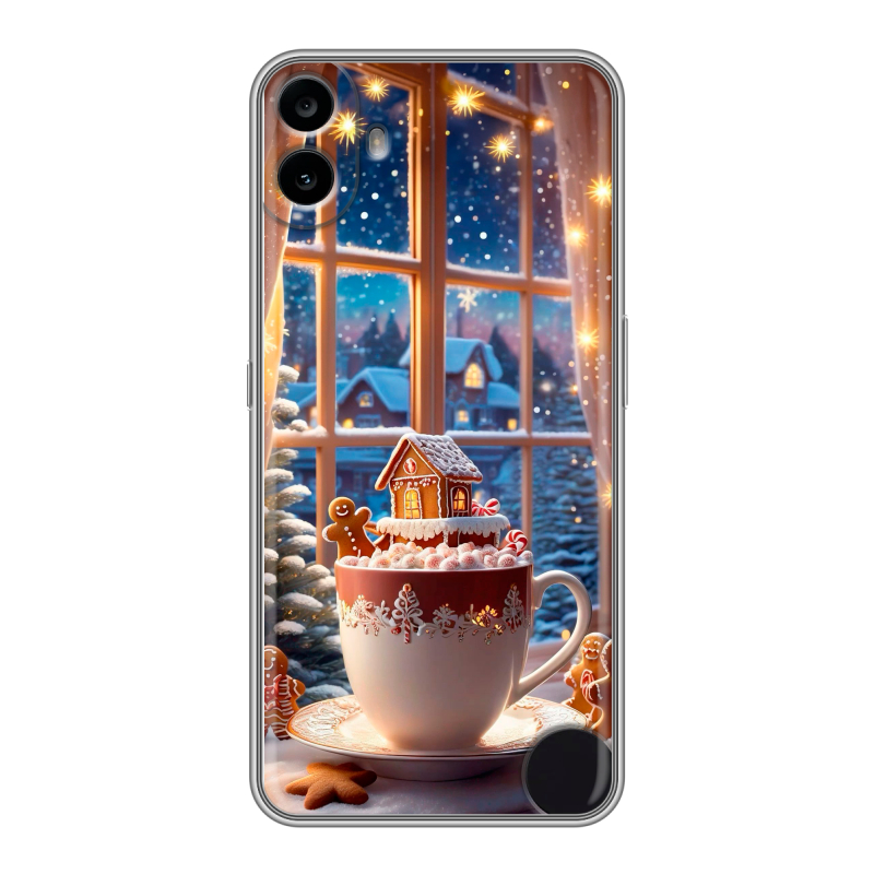 Силиконовый чехол на Nothing CMF Phone 1 с принтом Новый год Силиконовый чехол на Nothing CMF Phone 1 с принтом Новый год