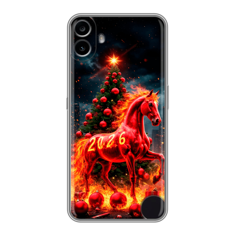 Силиконовый чехол на Nothing CMF Phone 1 с принтом Новый год Силиконовый чехол на Nothing CMF Phone 1 с принтом Новый год