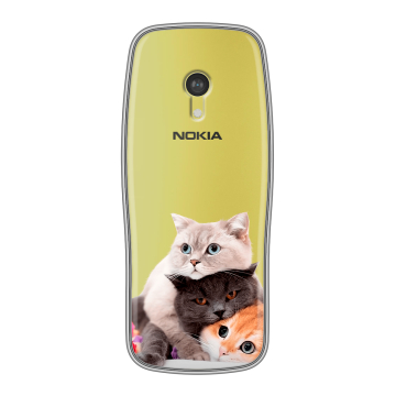 Силиконовый чехол на Nokia 3210 4G с принтом Кошки Силиконовый чехол на Nokia 3210 4G с принтом Кошки