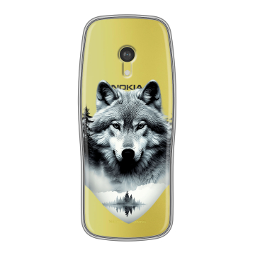 Силиконовый чехол на Nokia 3210 4G с принтом Волк в лесу
