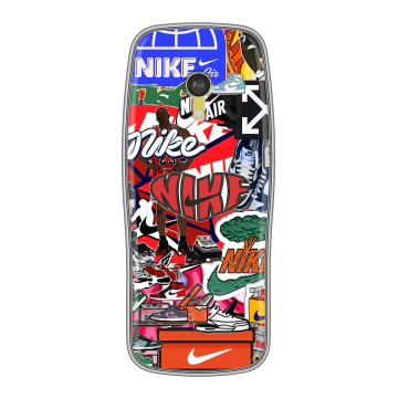 Силиконовый чехол на Nokia 3210 4G с принтом Найк Nike яркий