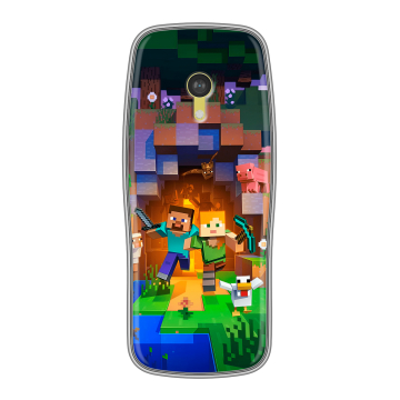 Силиконовый чехол на Nokia 3210 4G с принтом Майнкрафт Minecraft
