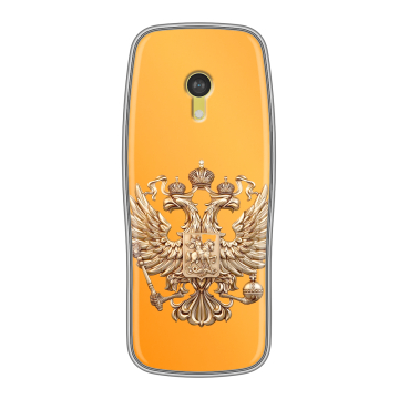 Силиконовый чехол на Nokia 3210 4G с принтом Герб Флаг России