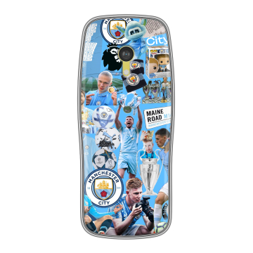 Силиконовый чехол на Nokia 3210 4G с принтом Man City Манчестер Сити