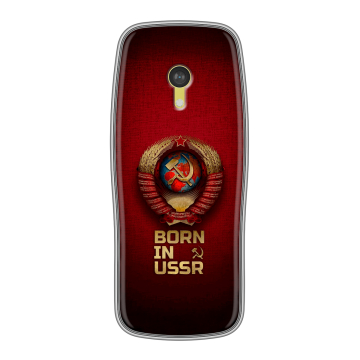 Силиконовый чехол на Nokia 3210 4G с принтом Флаг Герб СССР