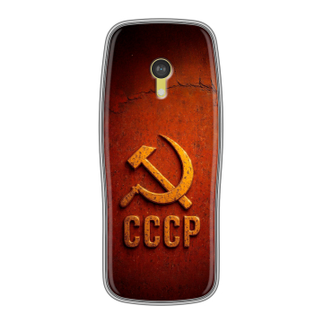 Силиконовый чехол на Nokia 3210 4G с принтом Флаг Герб СССР