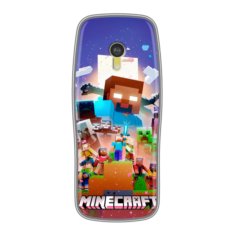 Силиконовый чехол на Nokia 3210 4G с принтом Майнкрафт Minecraft Силиконовый чехол на Nokia 3210 4G с принтом Майнкрафт Minecraft