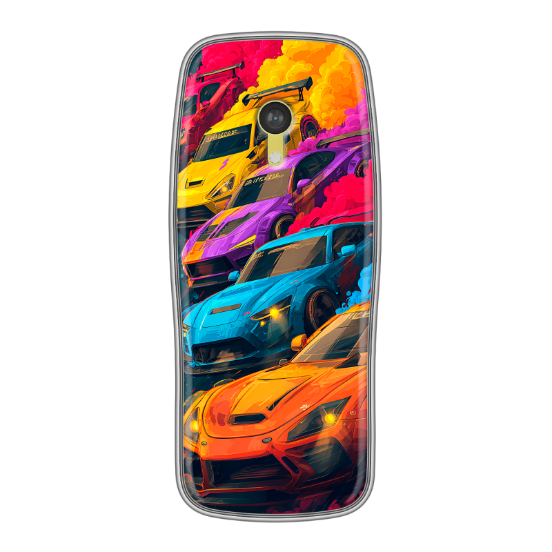 Силиконовый чехол на Nokia 3210 4G с принтом Тачки Силиконовый чехол на Nokia 3210 4G с принтом Тачки