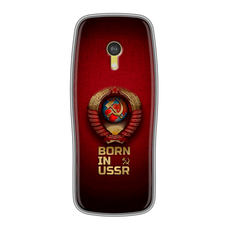Силиконовый чехол на Nokia 3210 4G с принтом Флаг Герб СССР Силиконовый чехол на Nokia 3210 4G с принтом Флаг Герб СССР