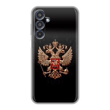 Силиконовый чехол на Samsung Galaxy M35 с принтом Герб России