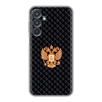 Силиконовый чехол на Samsung Galaxy M35 с принтом Герб России принт