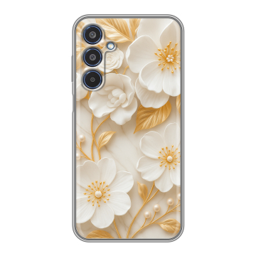 Силиконовый чехол на Samsung Galaxy M35 с принтом Цветы