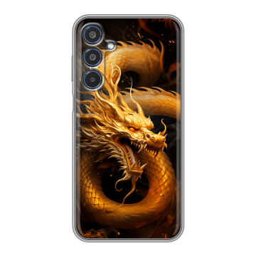 Силиконовый чехол на Samsung Galaxy M35 с принтом Золотой дракон Силиконовый чехол на Samsung Galaxy M35 с принтом Золотой дракон