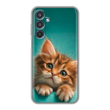 Силиконовый чехол на Samsung Galaxy M35 с принтом котенок