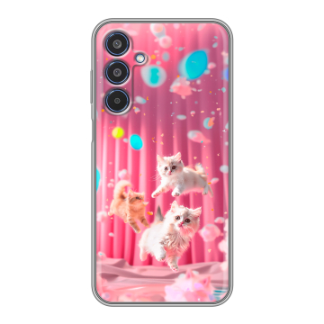 Силиконовый чехол на Samsung Galaxy M35 с принтом милые котики Силиконовый чехол на Samsung Galaxy M35 с принтом милые котики