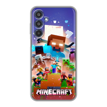 Силиконовый чехол на Samsung Galaxy M35 с принтом Майнкрафт Minecraft Силиконовый чехол на Samsung Galaxy M35 с принтом Майнкрафт Minecraft