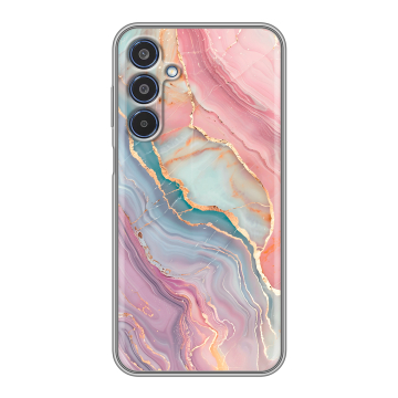 Силиконовый чехол на Samsung Galaxy M35 с принтом розовый мрамор