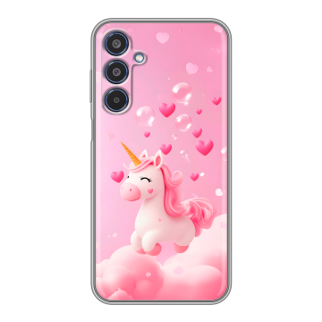 Силиконовый чехол на Samsung Galaxy M35 с принтом Единорог