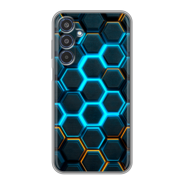 Силиконовый чехол на Samsung Galaxy M35 с принтом Неоновые соты Силиконовый чехол на Samsung Galaxy M35 с принтом Неоновые соты