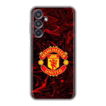 Силиконовый чехол на Samsung Galaxy M35 с принтом Manchester United Силиконовый чехол на Samsung Galaxy M35 с принтом Manchester United