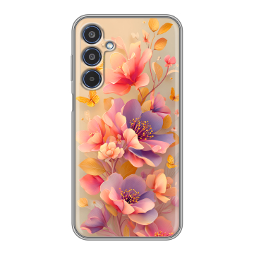 Силиконовый чехол на Samsung Galaxy M35 с принтом Цветы и бабочки Силиконовый чехол на Samsung Galaxy M35 с принтом Цветы и бабочки