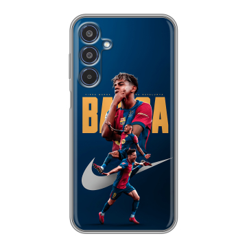 Силиконовый чехол на Samsung Galaxy M35 с принтом Барселона Barca Yamal 