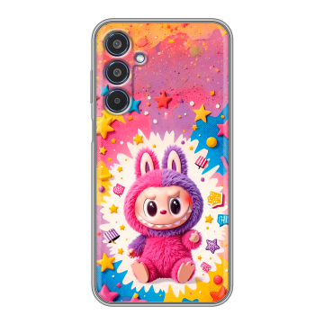 Силиконовый чехол на Samsung Galaxy M35 с принтом Labubu Лабубу