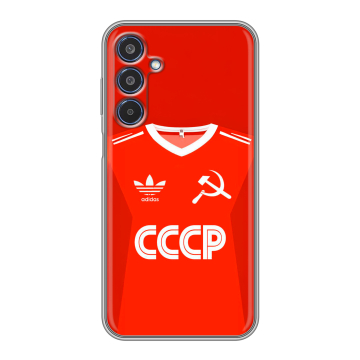 Силиконовый чехол на Samsung Galaxy M35 с принтом Флаг Герб СССР Силиконовый чехол на Samsung Galaxy M35 с принтом Флаг Герб СССР