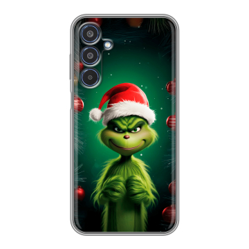 Силиконовый чехол на Samsung Galaxy M35 с принтом Гринч Новый год Рождество Силиконовый чехол на Samsung Galaxy M35 с принтом Гринч Новый год Рождество