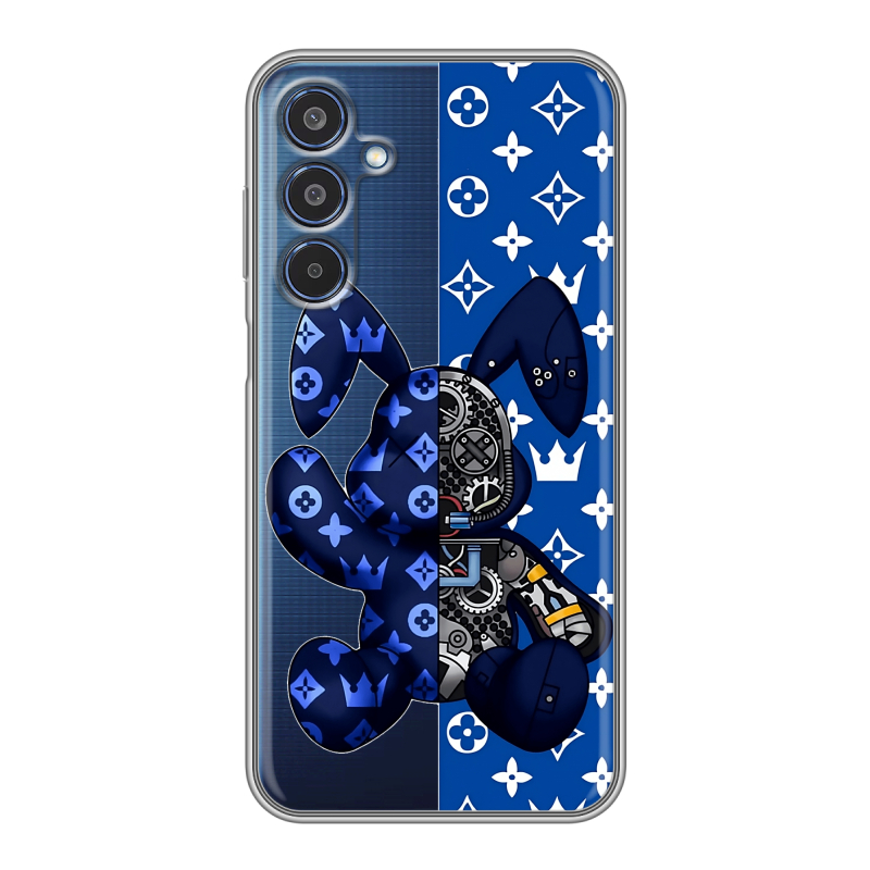 Силиконовый чехол на Samsung Galaxy M35 с принтом Луи робот Силиконовый чехол на Samsung Galaxy M35 с принтом Луи робот