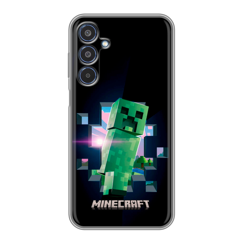 Силиконовый чехол на Samsung Galaxy M35 с принтом Майнкрафт Minecraft Силиконовый чехол на Samsung Galaxy M35 с принтом Майнкрафт Minecraft