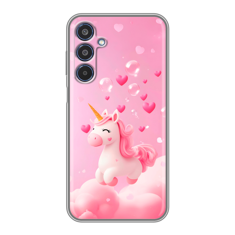 Силиконовый чехол на Samsung Galaxy M35 с принтом Единорог Силиконовый чехол на Samsung Galaxy M35 с принтом Единорог